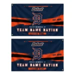 Detroit Tigers House Flag Personalized Brushed Streaks Navy Best Selling