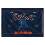 Detroit Tigers House Flag Personalized Ornate Border Navy Best Selling