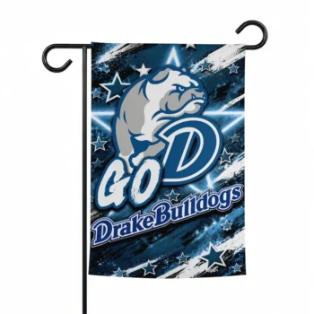 Drake Bulldogs Garden Flag Custom Glowing Star Blue Best Selling