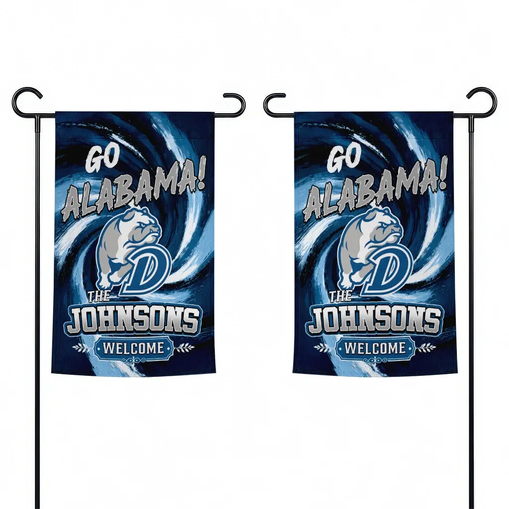 Drake Bulldogs Garden Flag Custom Swirl Vortex Blue Fashion Forward Drake Bulldogs Garden Flag Custom Swirl Vortex Blue Fashion Forward