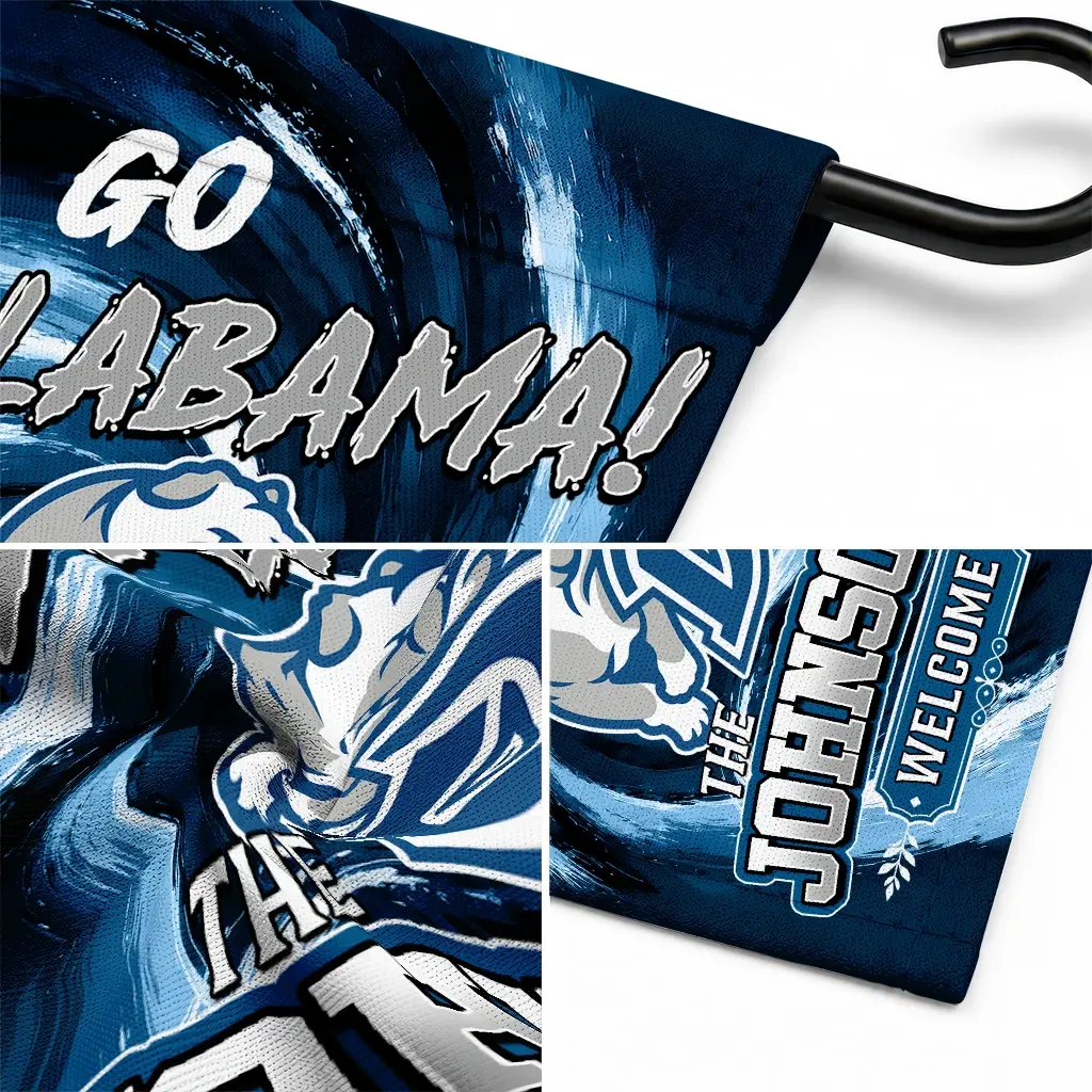 Drake Bulldogs Garden Flag Custom Swirl Vortex Blue Latest Model Drake Bulldogs Garden Flag Custom Swirl Vortex Blue Latest Model