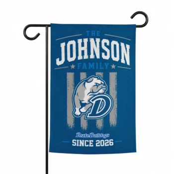Drake Bulldogs Garden Flag Customized Distressed Stripes Blue Best Selling