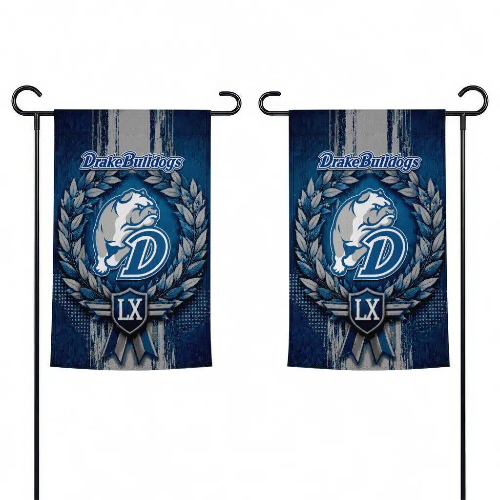 Drake Bulldogs Garden Flag Customized Laurel Wreath Blue Fashion Forward Drake Bulldogs Garden Flag Customized Laurel Wreath Blue Fashion Forward