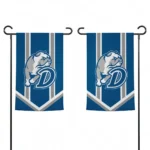 Drake Bulldogs Garden Flag Personalized Chevron Stripes Blue Best Selling