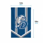 Drake Bulldogs Garden Flag Personalized Chevron Stripes Blue Best Selling