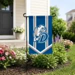 Drake Bulldogs Garden Flag Personalized Chevron Stripes Blue Best Selling
