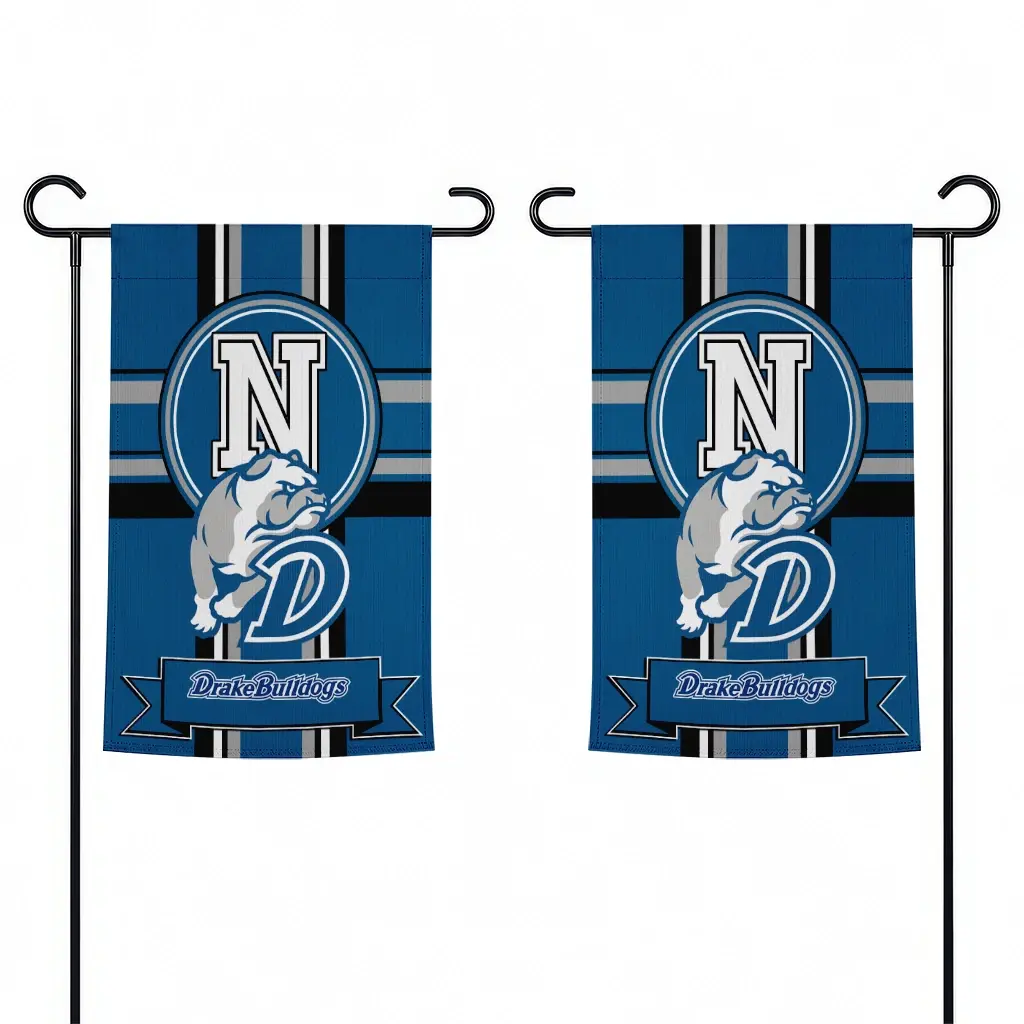 Drake Bulldogs Garden Flag Personalized Circle Medallion Blue Fashion Forward Drake Bulldogs Garden Flag Personalized Circle Medallion Blue Fashion Forward
