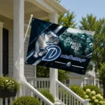 Drake Bulldogs House Flag Custom Diagonal Stripes Blue Best Selling