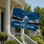 Drake Bulldogs House Flag Personalized Brushed Streaks Blue Best Selling