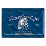 Drake Bulldogs House Flag Personalized Ornate Border Blue Best Selling