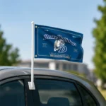 Drake Bulldogs House Flag Personalized Ornate Border Blue Best Selling
