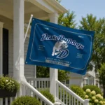Drake Bulldogs House Flag Personalized Ornate Border Blue Best Selling