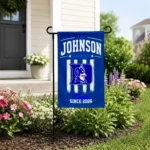 Duke Blue Devils Garden Flag Custom Distressed Stripes Blue Best Selling