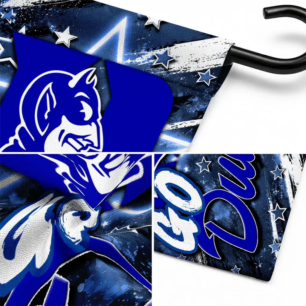 Duke Blue Devils Garden Flag Personalized Glowing Star Blue Latest Model Duke Blue Devils Garden Flag Personalized Glowing Star Blue Latest Model