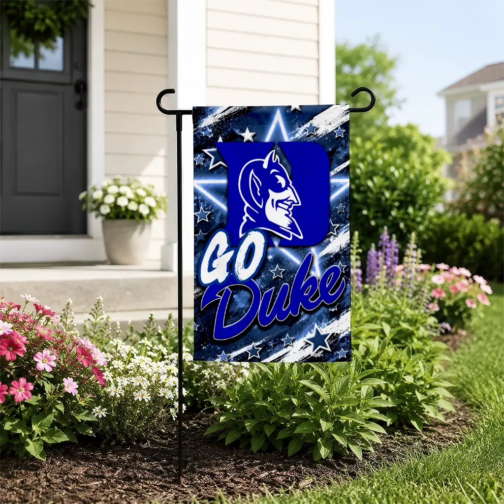 Duke Blue Devils Garden Flag Personalized Glowing Star Blue New Arrival Duke Blue Devils Garden Flag Personalized Glowing Star Blue New Arrival