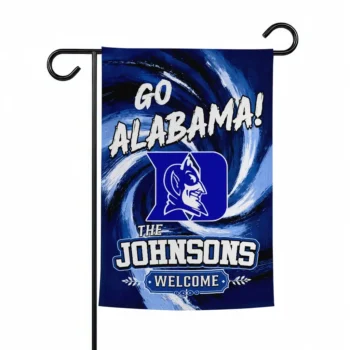 Duke Blue Devils Garden Flag Personalized Swirl Vortex Blue Best Selling