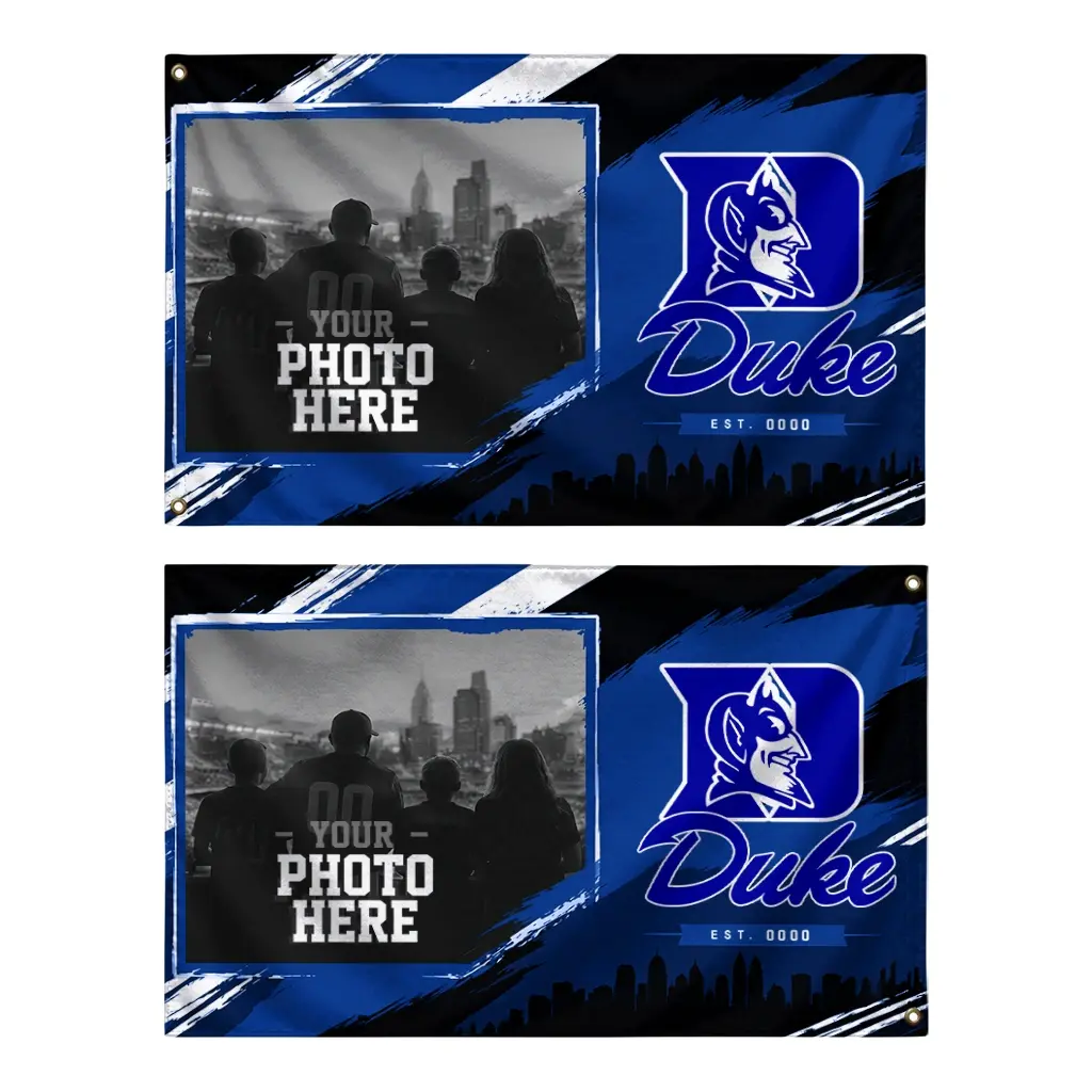 Duke Blue Devils House Flag Custom Framed Photo Blue Black Fashion Forward Duke Blue Devils House Flag Custom Framed Photo Blue Black Fashion Forward