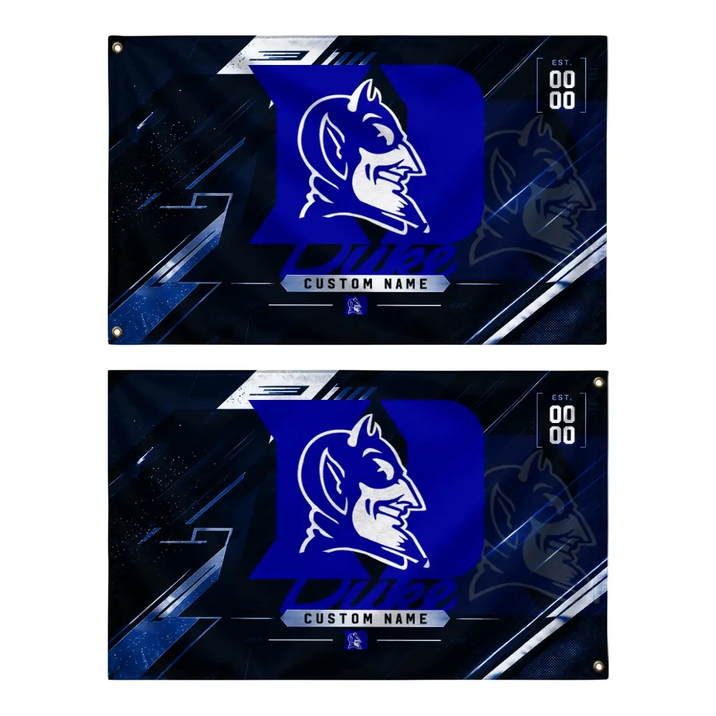 Duke Blue Devils House Flag Custom Speed Slashes Blue Fashion Forward Duke Blue Devils House Flag Custom Speed Slashes Blue Fashion Forward