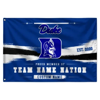 Duke Blue Devils House Flag Customized Brushed Streaks Blue Best Selling