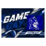 Duke Blue Devils House Flag Personalized Action Streaks Blue Best Selling