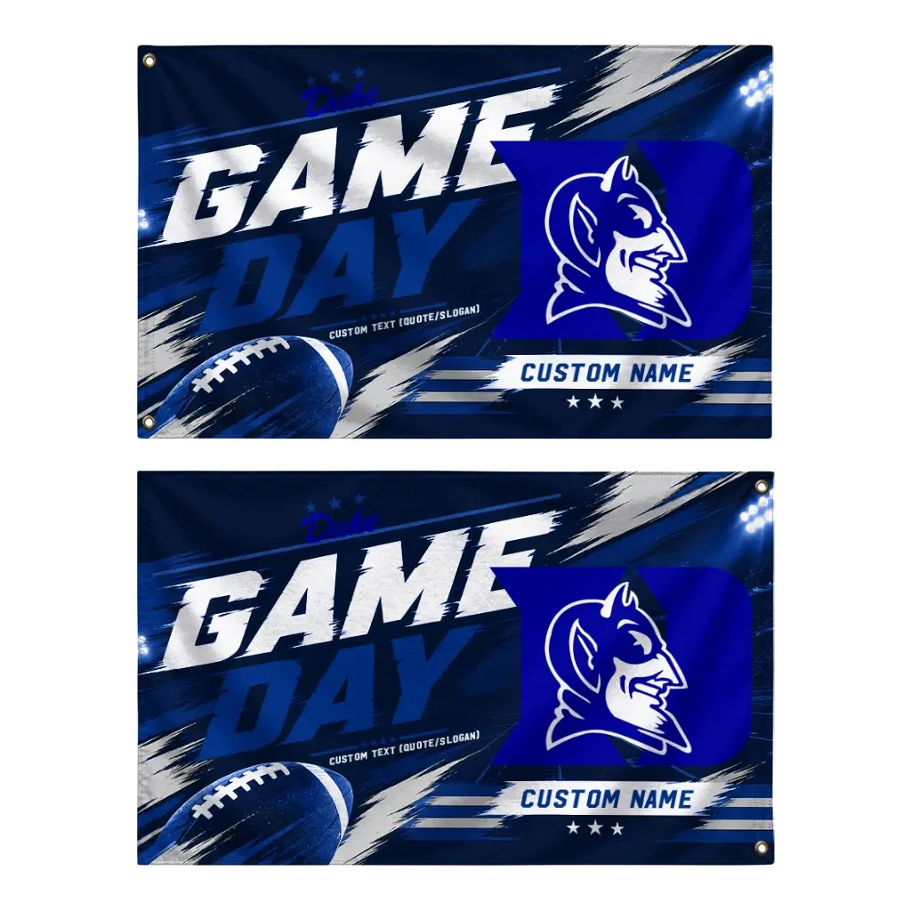 Duke Blue Devils House Flag Personalized Action Streaks Blue Fashion Forward Duke Blue Devils House Flag Personalized Action Streaks Blue Fashion Forward