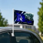 Duke Blue Devils House Flag Personalized Diagonal Stripes Blue Best Selling