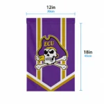 East Carolina Pirates Garden Flag Custom Chevron Stripes Purple Best Selling