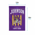 East Carolina Pirates Garden Flag Personalized Distressed Stripes Purple Best Selling
