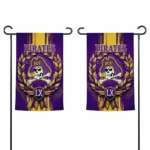East Carolina Pirates Garden Flag Personalized Laurel Wreath Purple Best Selling