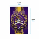 East Carolina Pirates Garden Flag Personalized Laurel Wreath Purple Best Selling