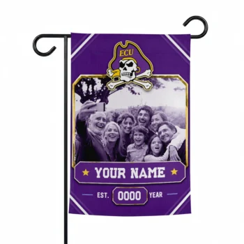 East Carolina Pirates Garden Flag - Personalized Photo Frame Purple