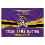 East Carolina Pirates House Flag Custom Brushed Streaks Purple Best Selling