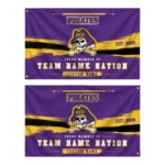 East Carolina Pirates House Flag Custom Brushed Streaks Purple Best Selling