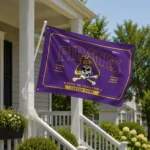 East Carolina Pirates House Flag Custom Ornate Border Purple Best Selling