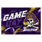 East Carolina Pirates House Flag Customized Action Streaks Purple Best Selling