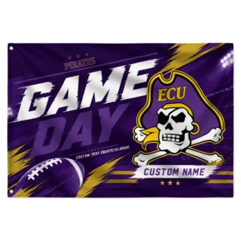 East Carolina Pirates House Flag Customized Action Streaks Purple Best Selling