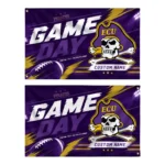 East Carolina Pirates House Flag Customized Action Streaks Purple Best Selling