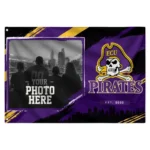 East Carolina Pirates House Flag Personalized Framed Photo Purple Black Best Selling