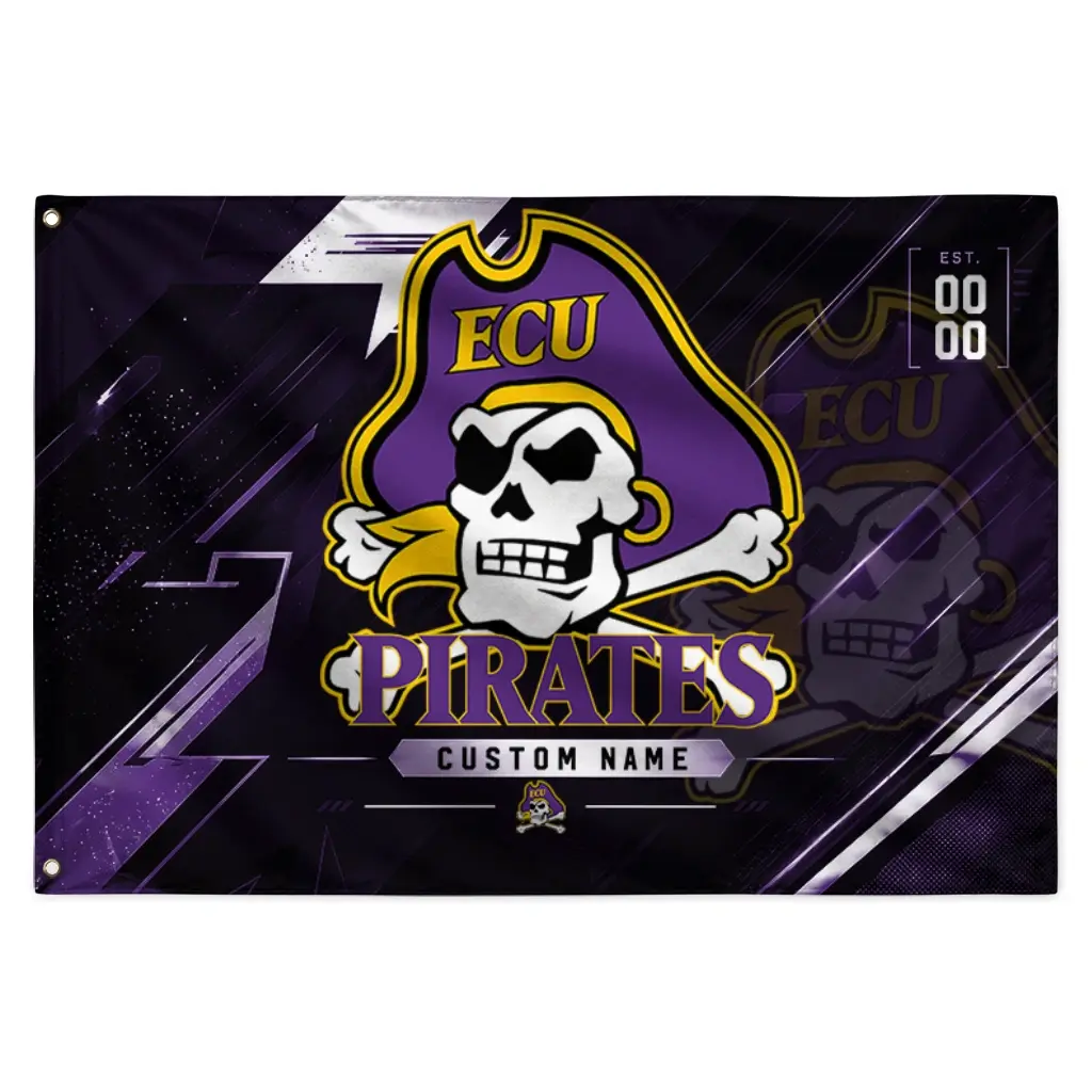 East Carolina Pirates House Flag Personalized Speed Slashes Purple Best Selling East Carolina Pirates House Flag Personalized Speed Slashes Purple Best Selling
