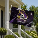 East Carolina Pirates House Flag Personalized Speed Slashes Purple Best Selling