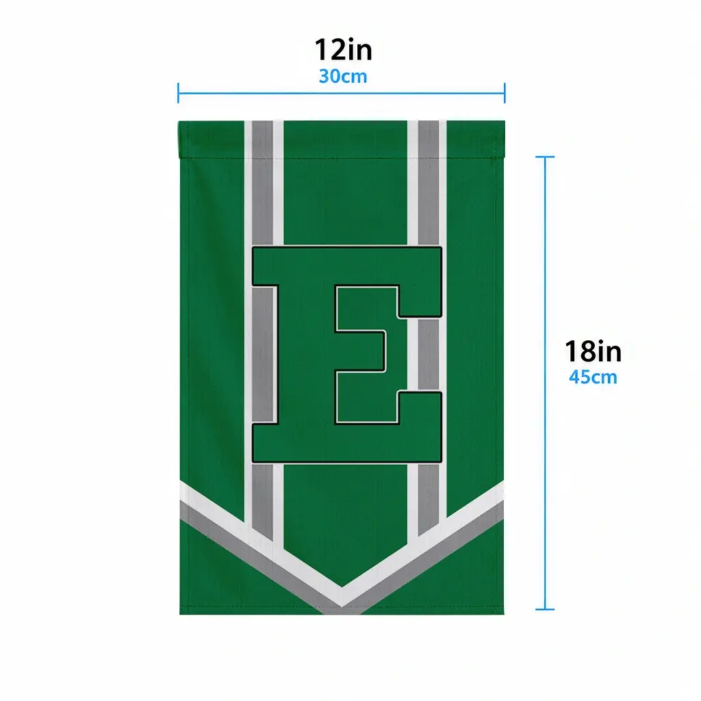 Eastern Michigan Eagles Garden Flag Custom Chevron Stripes Green High Quality Eastern Michigan Eagles Garden Flag Custom Chevron Stripes Green High Quality