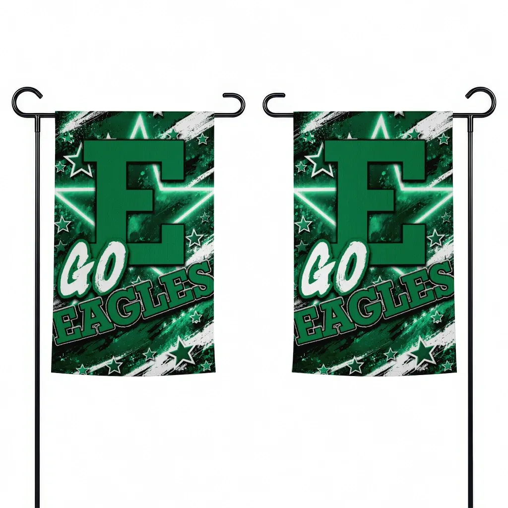 Eastern Michigan Eagles Garden Flag Customized Glowing Star Green Fashion Forward Eastern Michigan Eagles Garden Flag Customized Glowing Star Green Fashion Forward