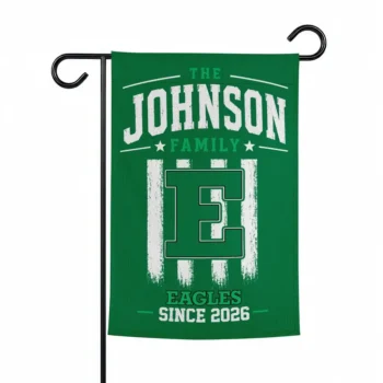 Eastern Michigan Eagles Garden Flag Personalized Distressed Stripes Green Best Selling