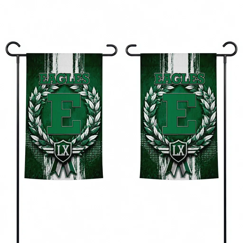 Eastern Michigan Eagles Garden Flag Personalized Laurel Wreath Green Fashion Forward Eastern Michigan Eagles Garden Flag Personalized Laurel Wreath Green Fashion Forward