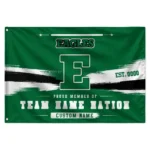 Eastern Michigan Eagles House Flag Custom Brushed Streaks Green Best Selling
