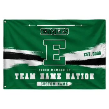 Eastern Michigan Eagles House Flag Custom Brushed Streaks Green Best Selling