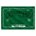 Eastern Michigan Eagles House Flag Custom Ornate Border Green Best Selling