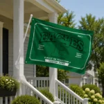 Eastern Michigan Eagles House Flag Custom Ornate Border Green Best Selling