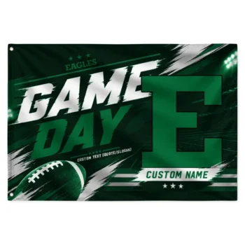 Eastern Michigan Eagles House Flag Customized Action Streaks Green Best Selling
