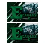 Eastern Michigan Eagles House Flag Customized Diagonal Stripes Green Best Selling